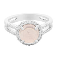 Bague en argent et Quartz rose