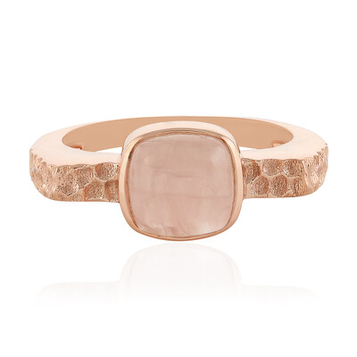 Bague en argent et Quartz rose (MONOSONO COLLECTION)