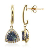 Boucles d'oreilles en or et Tanzanite non chauffée (CIRARI)