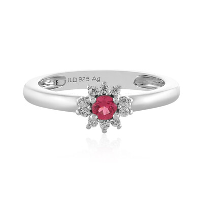 Bague en argent et Spinelle rose