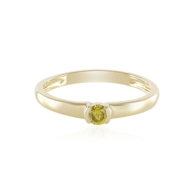 Bague en or et Diamant jaune I1