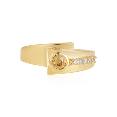 Bague en argent et Zircon jaune