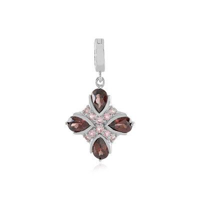 Pendentif en argent et Zircon acajou