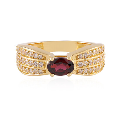 Bague en argent et Grenat Rhodolite framboise