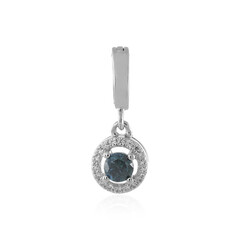 Pendentif en argent et Diamant bleu I3