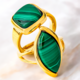 Bague en argent et Malachite