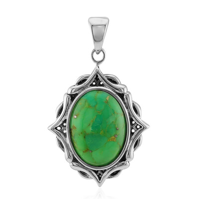 Pendentif en argent et Turquoise verte de Kingman (Art of Nature)