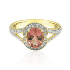 Bague en or et Tourmaline rose du Brésil 