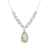 Collier en argent et Améthyste verte