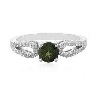 Bague en argent et Tourmaline verte