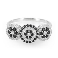 Bague en argent et Spinelle noir