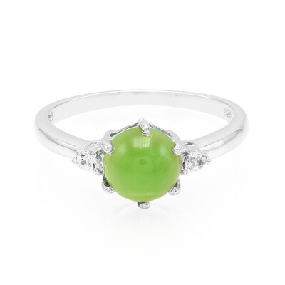 Bague en argent et Chrysoprase impériale