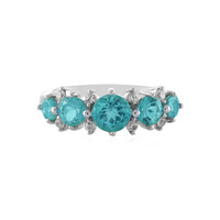 Bague en argent et Apatite bleue