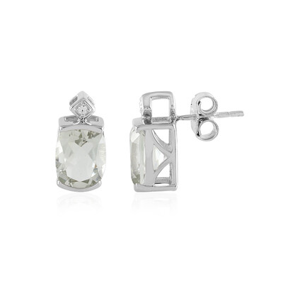 Boucles d'oreilles en argent et Améthyste verte