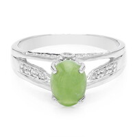 Bague en argent et Chrysoprase impériale