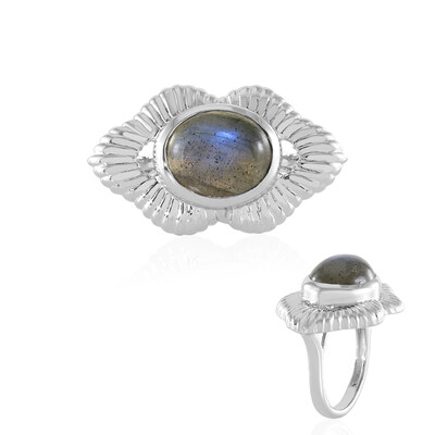 Bague en argent et Labradorite (MONOSONO COLLECTION)