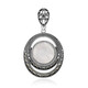 Pendentif en argent et Pierre de Lune arc-en-ciel (Annette classic)