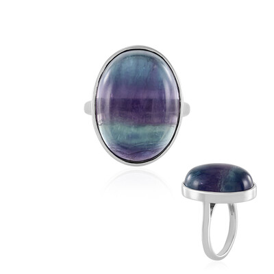 Bague en argent et Fluorite (MONOSONO COLLECTION)