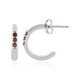 Boucles d'oreilles en argent et Diamant rouge I3