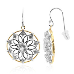 Boucles d'oreilles en argent et Topaze blanche