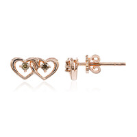 Boucles d'oreilles en or et Diamant rose de France SI1 d'Argyle 