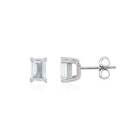 Boucles d'oreilles en argent et Topaze blanche