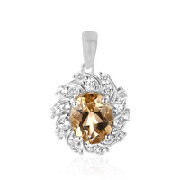 Pendentif en argent et Quartz champagne