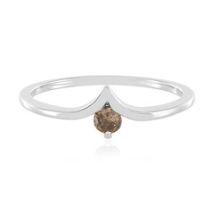 Bague en argent et Diamant chocolat I3