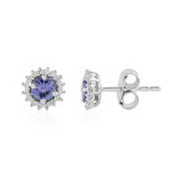 Boucles d'oreilles en argent et Tanzanite