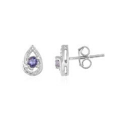 Boucles d'oreilles en argent et Iolite