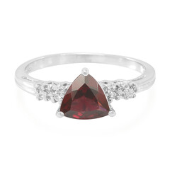 Bague en argent et Rhodolite du Rajasthan