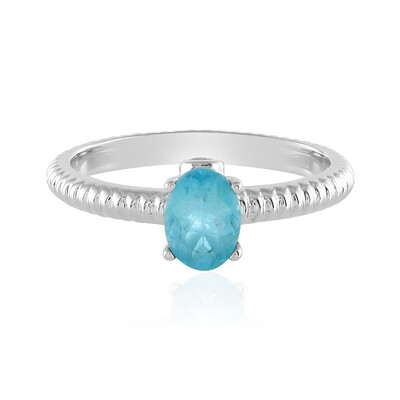 Bague en argent et Apatite bleue