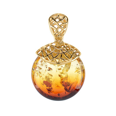 Pendentif en argent et Ambre baltique (dagen)