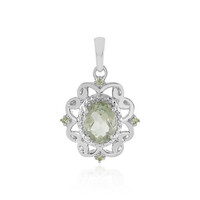 Pendentif en argent et Améthyste verte