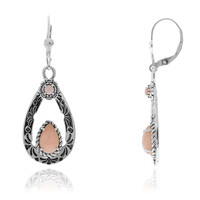 Boucles d'oreilles en argent et Opale rose (Desert Chic)