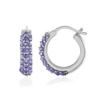 Boucles d'oreilles en argent et Tanzanite