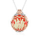 Collier en argent et Ambre rouge (Gems en Vogue)