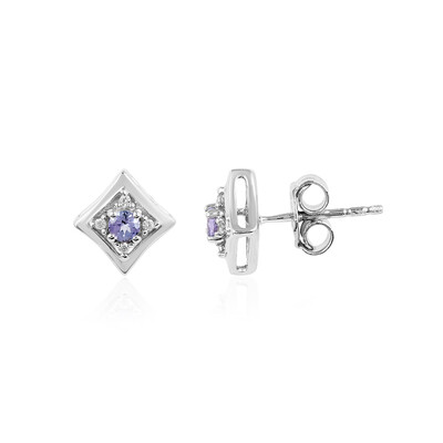 Boucles d'oreilles en argent et Tanzanite