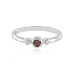 Bague en argent et Zircon rose