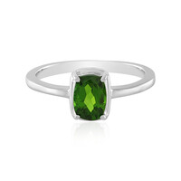 Bague en argent et Diopside de Russie