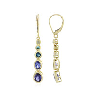 Boucles d'oreilles en or et Iolite (KM by Juwelo)