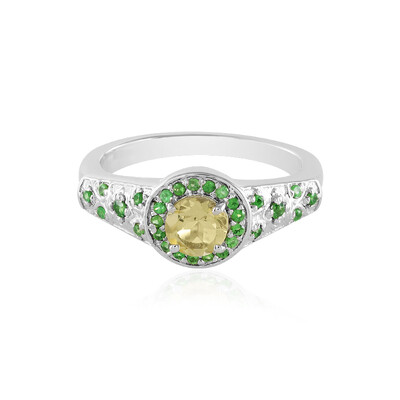 Bague en argent et Béryl jaune