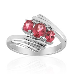 Bague en argent et Tourmaline rose du Brésil