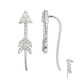 Boucles d'oreilles en argent et Topaze blanche (M de Luca)