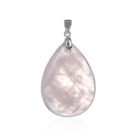 Pendentif en argent et Quartz rose