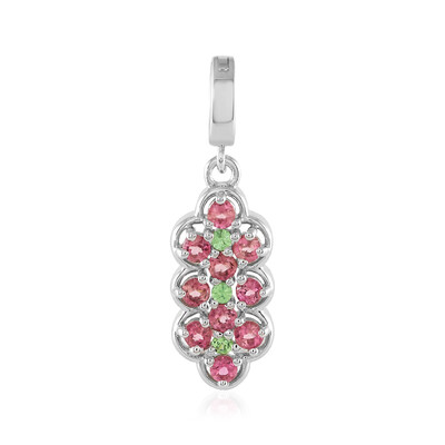 Pendentif en argent et Tourmaline rose du Nigéria