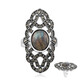 Bague en argent et Labradorite (Annette classic)