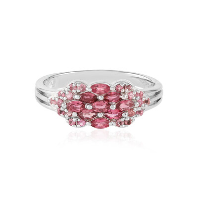 Bague en argent et Tourmaline rose du Brésil