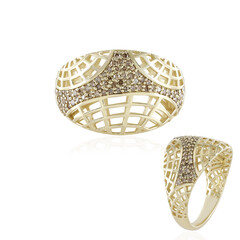 Bague en or et Diamant champagne I2 (Ornaments by de Melo)