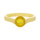 Bague en argent et Saphir jaune de Madagascar